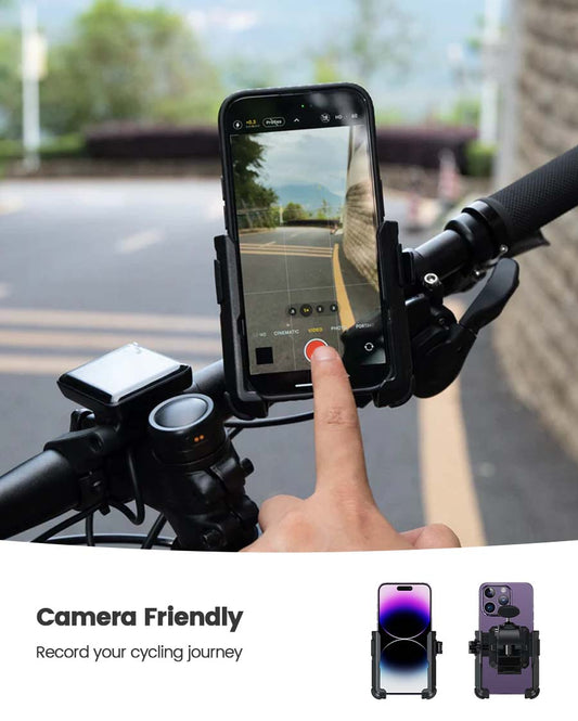 Motorcycle Bike Phone Mount Bike Holder Clamp Scooter Handlebar Clip