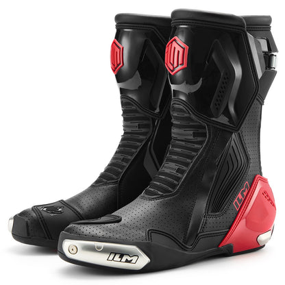 Motorcycle Racing Boots Enhanced Ventilation Anti Slip Street Riding Sport Footwear CE Protective Gear