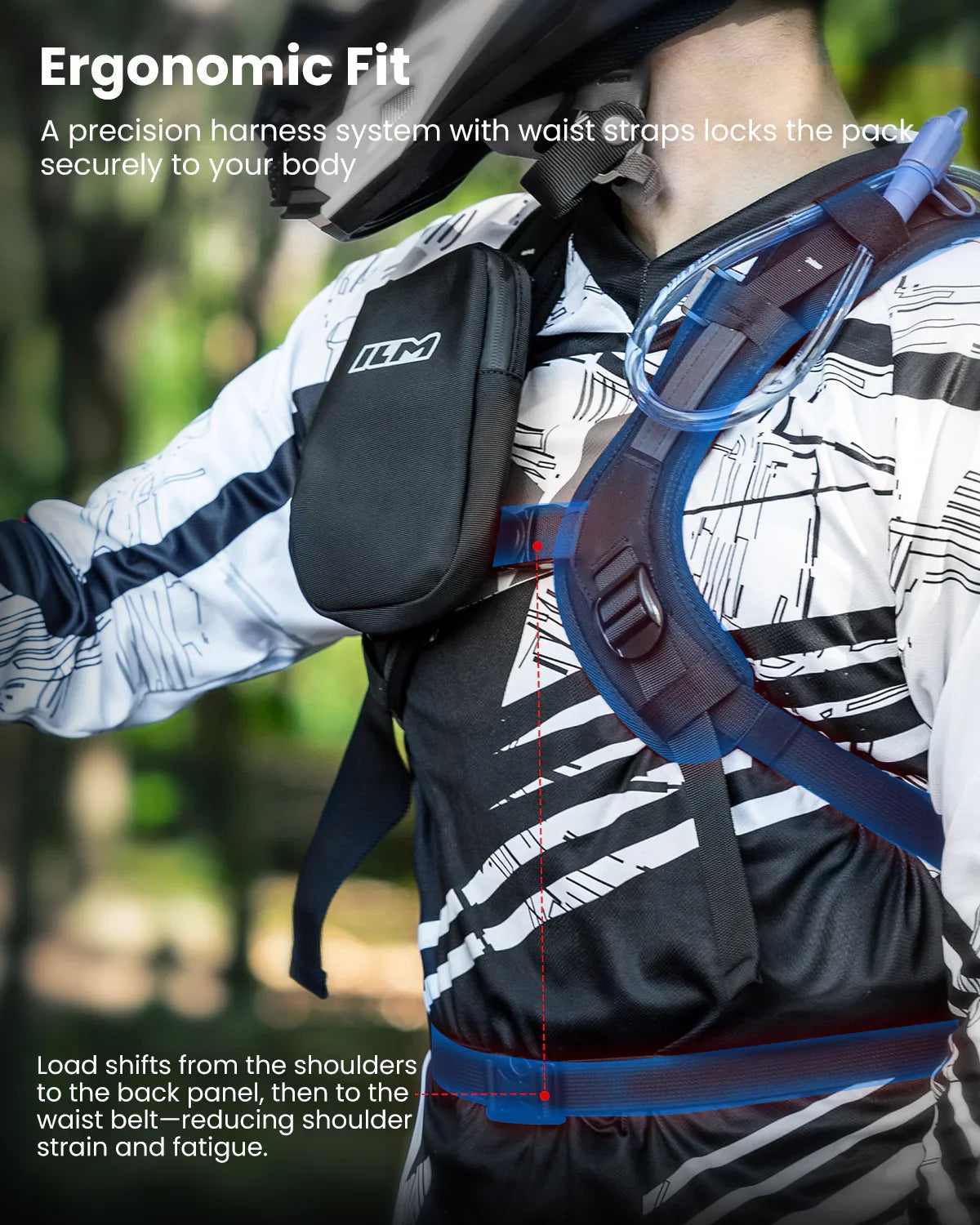 Motorcycle Adventure Backpack 9L Waterproof Bag for Men Women Dual Sport Hiking