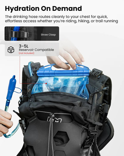 Motorcycle Adventure Backpack 9L Waterproof Bag for Men Women Dual Sport Hiking