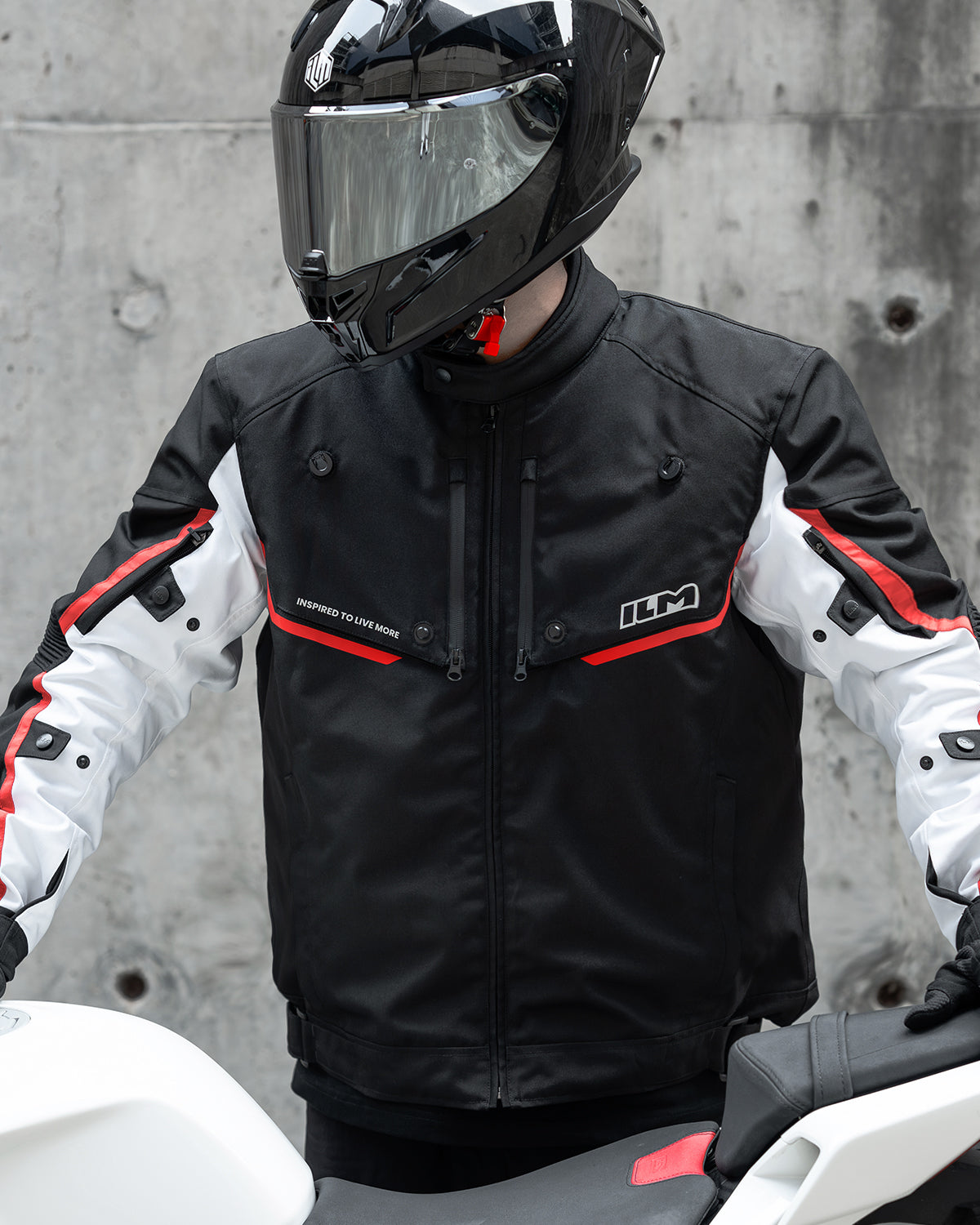 Motorcycle Riding Jacket with CE Armor and Detachable Waterproof Thermal Liner Dual Sport