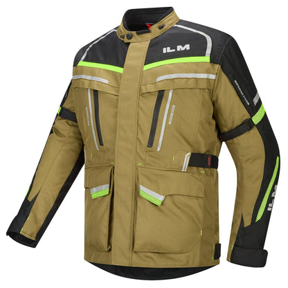 Men's Street Motorcycle Jacket with CE Armor and Detachable Thermal Liner Waterproof Adventure Touring Jackets
