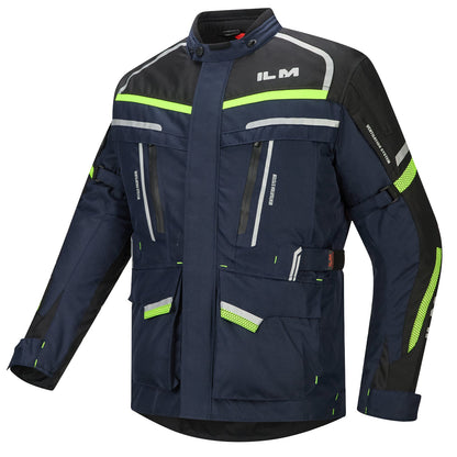 Men's Street Motorcycle Jacket with CE Armor and Detachable Thermal Liner Waterproof Adventure Touring Jackets