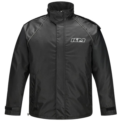 Motorcycle Rain Suit for Men 2 Piece Waterproof Jacket and Pants Hidden Shoe Cover Breathable Reflective
