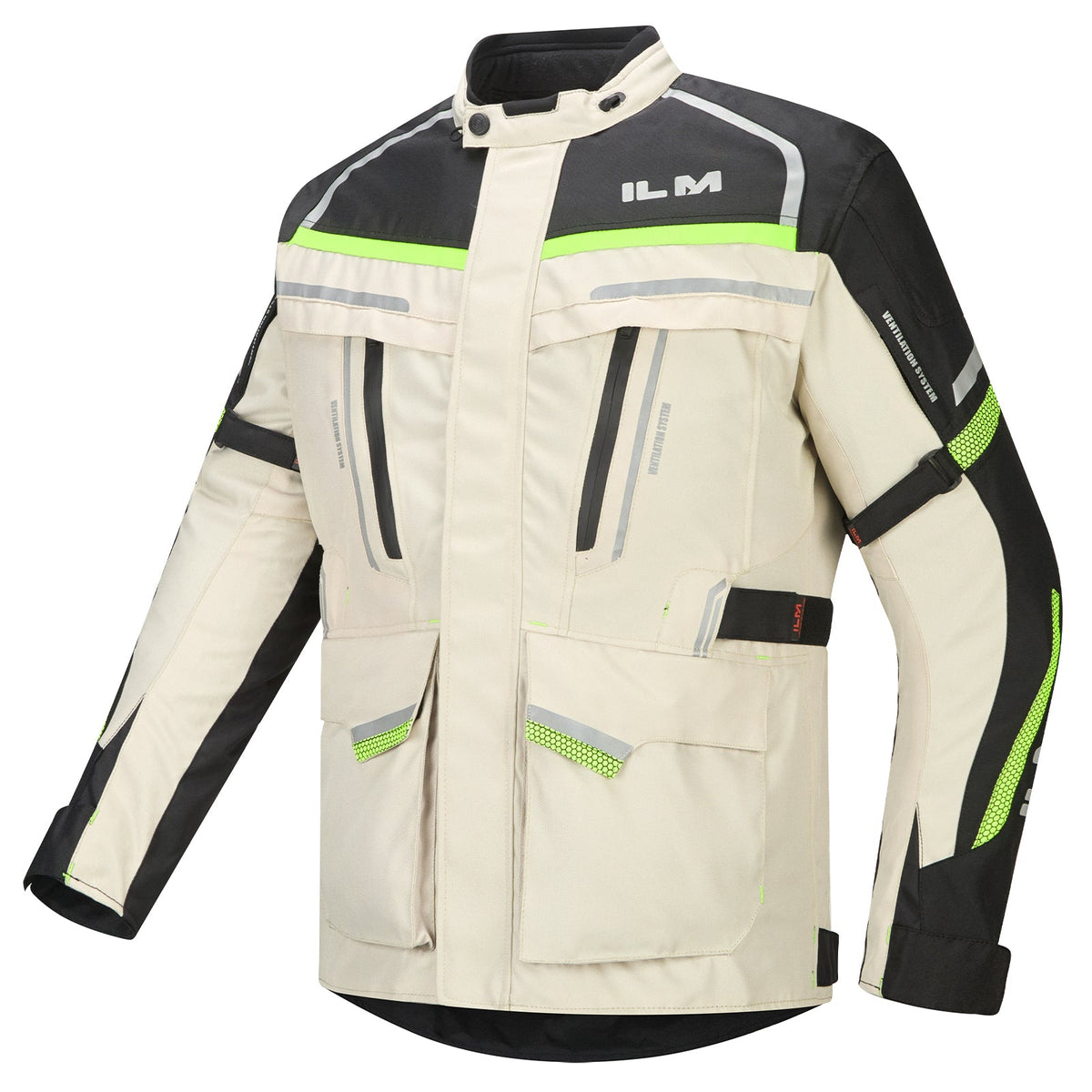 Men's Street Motorcycle Jacket with CE Armor and Detachable Thermal Liner Waterproof Adventure Touring Jackets