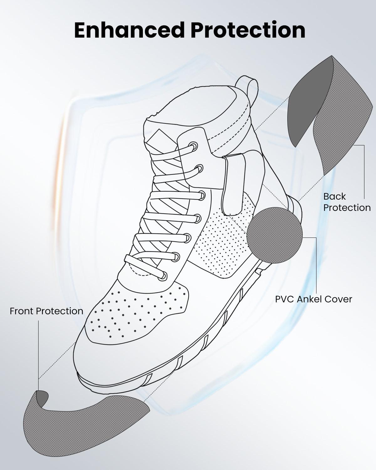 Motorcycle Leather Shoes for Men Waterproof Anti-Slip with Ankle Support