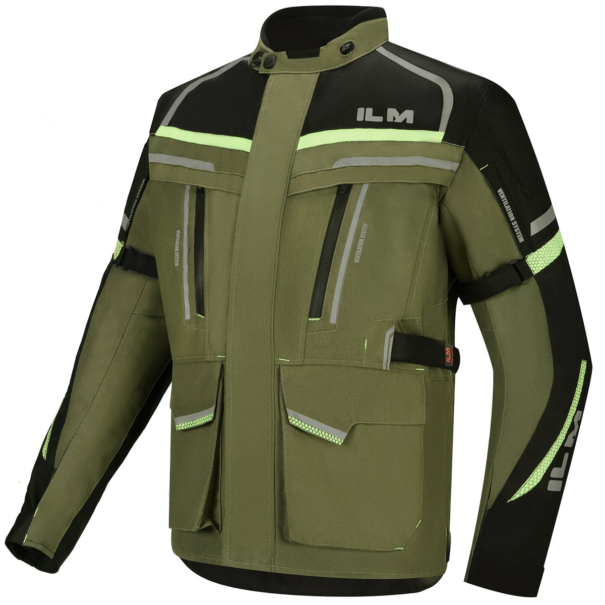 Men's Street Motorcycle Jacket with CE Armor and Detachable Thermal Liner Waterproof Adventure Touring Jackets