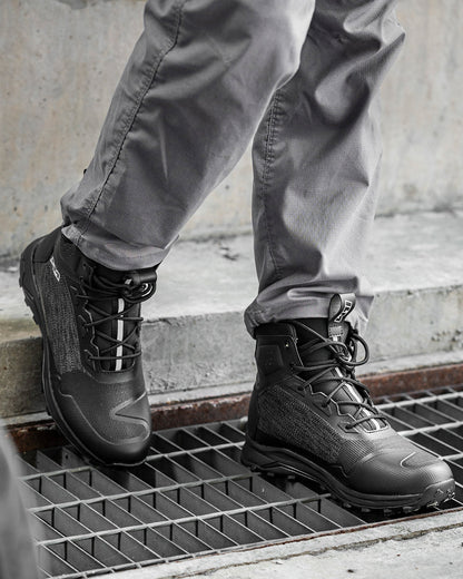 Men's Black Motorbike Riding Shoes Lightweight Breathable Ankle Support