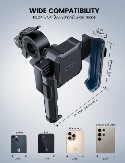 Motorcycle Bike Phone Mount Bike Holder Clamp Scooter Handlebar Clip
