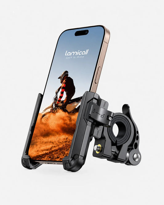 Motorcycle Bike Phone Mount Bike Holder Clamp Scooter Handlebar Clip